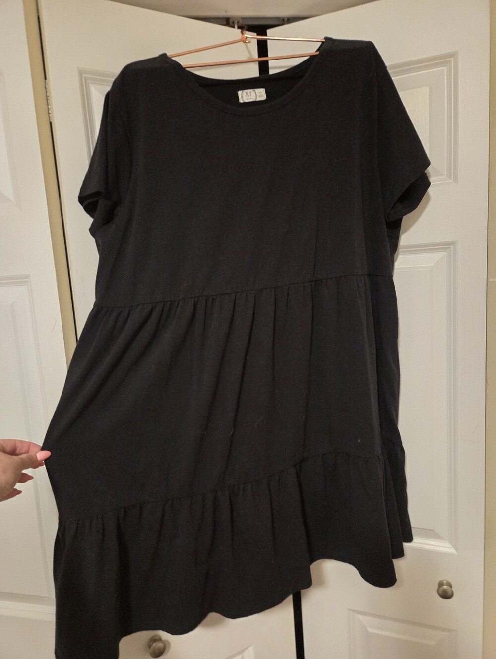 24/7 Black Tiered Dress